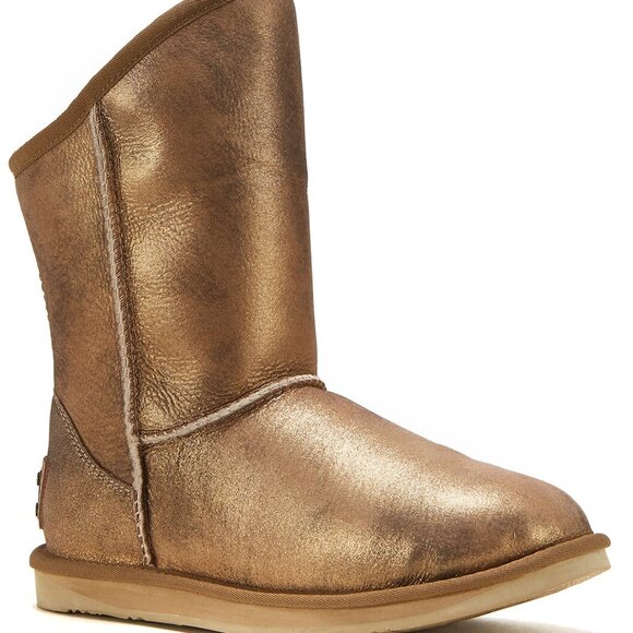 Cosy Gold Leather Boot - Picture 8 of 9